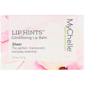Отзывы о Май Шелл Дермасьютикалс, Lip Hints Conditioning Lip Balm, Sheer, 0.2 oz (5.7 g)