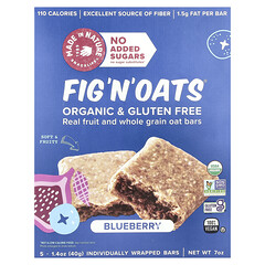 Fig 'N' Oats®, лохина, 5 батончиків в індивідуальній упаковці по 40 г (1,4 унції)