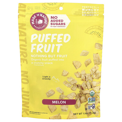 Made in Nature, Fruta inflada, Melón, 31,2 g (1,1 oz)