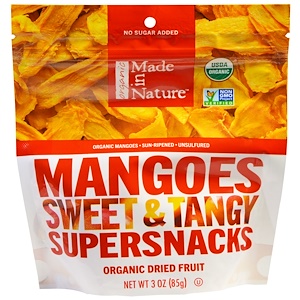 Купить Made in Nature, Органический манго, сладкий и терпкий суперснек, 3 унции (85 г)  на IHerb