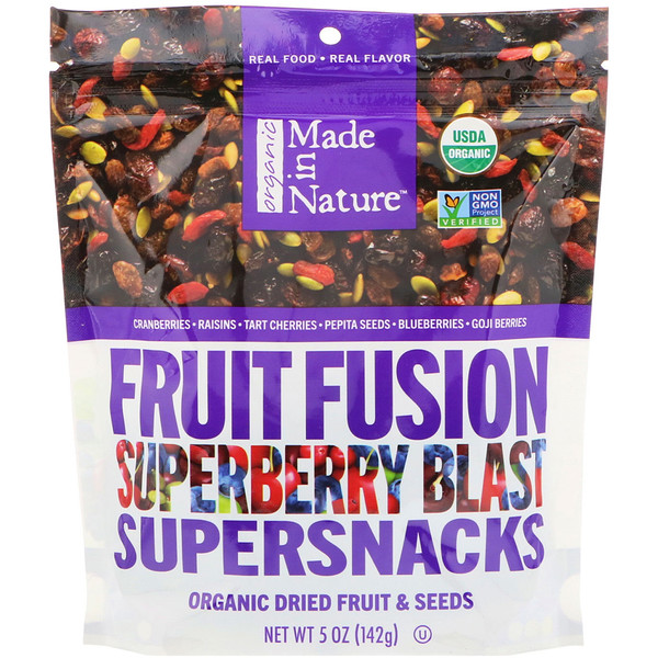 Made in Nature, Organic Fruit Fusion, Superberry Blast Supersnacks, 5