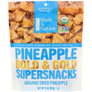 Made in Nature, Bio, Ananas Bold & Gold Supersnacks, 85 g