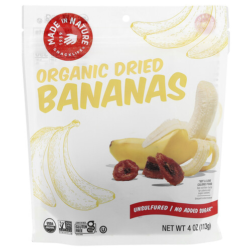 Made in Nature, Organic Dried Banana, 4 oz (113 g)