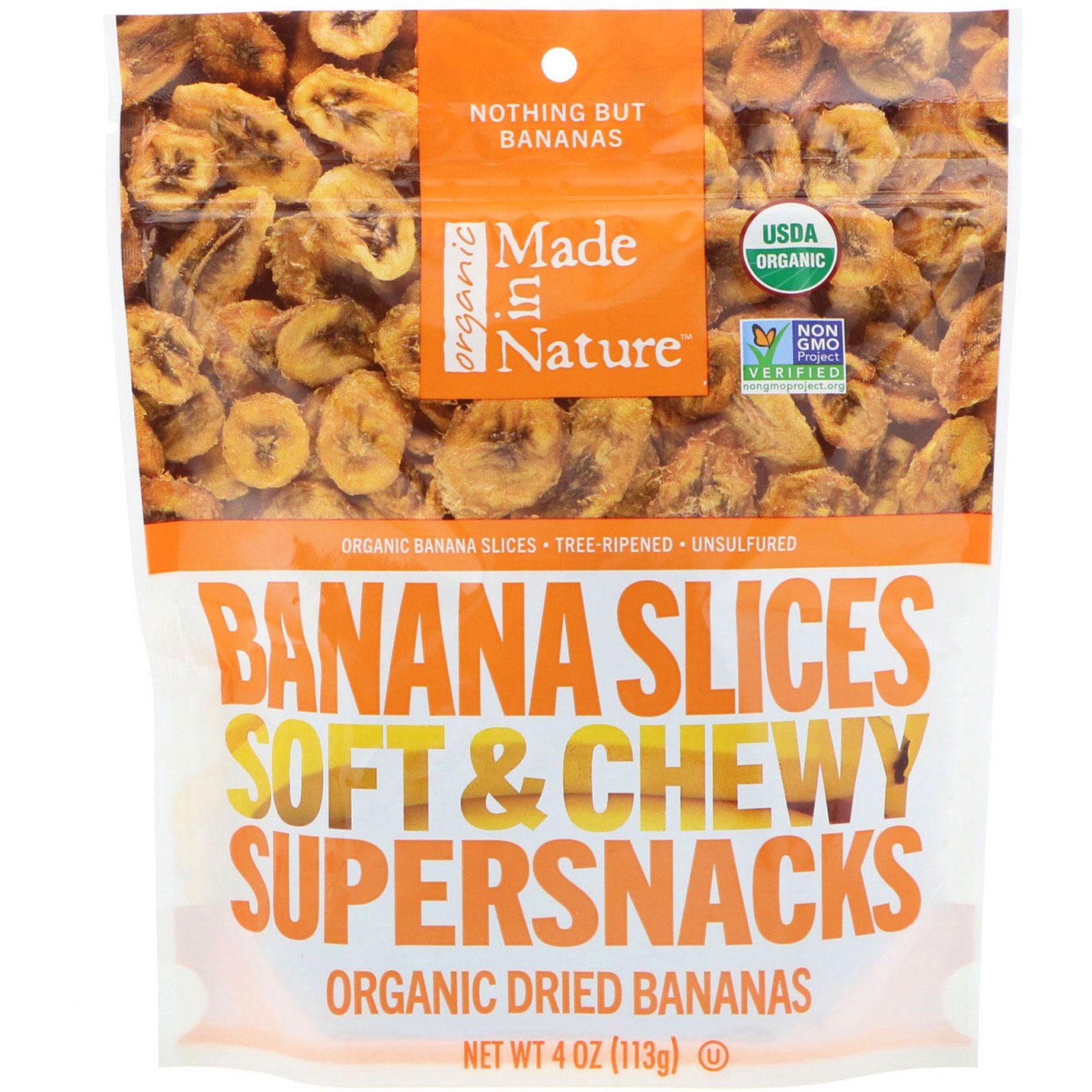 Made in Nature有機香蕉片富含有機香蕉，保證沒有攝入精製糖和硫化物