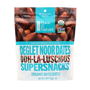 Маде ин натуре, Organic Dried Deglet Noor Dates, Ooh-La-Luscious Supernacks, 6 oz (170 g) отзывы