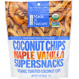 Отзывы о Органические, кокосовые чипсы, Суперснеки с кленовым сиропом и ванилью, 85 г