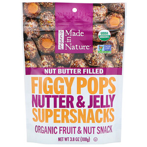 Отзывы о Маде ин натуре, Organic Figgy Pops, Nutter & Jelly Supersnacks, 3.8 oz (108 g)