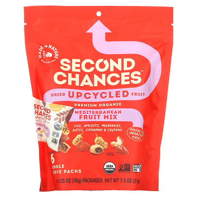 

Made in Nature Second Chances Dried Upcycled Fruit Mediterranean Fruit Mix 6 Packs 1.25 oz (35 g) Each