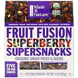 Made in Nature, Organic Fruit Fusion, ягодный суперперекус, 5 упаковок, 1 унция (28 г) каждая отзывы