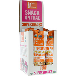 Маде ин натуре, Organic Fruit Fusion, Tropical Sun Supersnacks, 10 Pack, 1 oz (28 g) Each отзывы