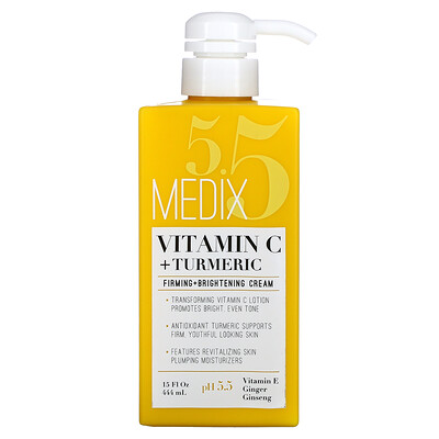 Medix 5.5 Vitamin C + Turmeric, Firming + Brightening Cream, 15 fl oz (444 ml)