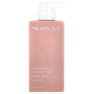 Medix 5.5, Testápoló krém, hialuron + Cica kivonat, 15 fl uncia (444 ml)