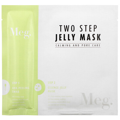 Meg Cosmetics Two Step Jelly Mask, Calming and Pore Care, 1 Set