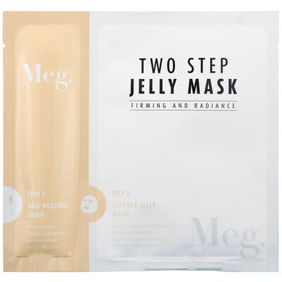 Meg Cosmetics Two Step Jelly Mask, Firming and Radiance, 1 Set