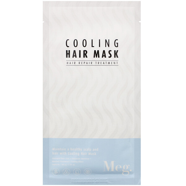 Meg Cosmetics, Cooling Hair Beauty Mask, 1 Sheet, 1.41 oz (40 g) iHerb