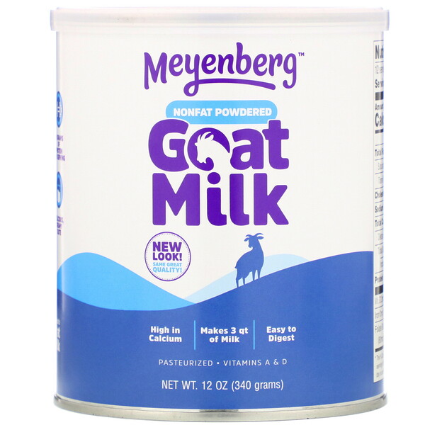 Meyenberg Goat Milk‏, אבקת חלב עזים ללא שומן, 340 גר'