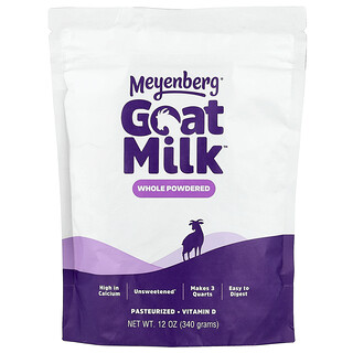 Meyenberg Goat Milk, Leche de cabra entera en polvo Goat Milk, Sin endulzar, 340 g (12 oz)
