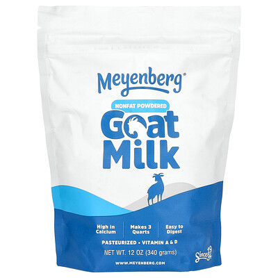 Product Image for Meyenberg Goat Milk, Nonfat Powdered Goat Milk, 12 oz (340 g)