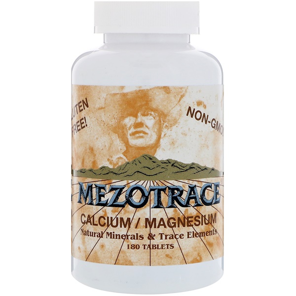 Mezotrace, Calcium / Magnesium, Natural Minerals & Trace Elements, 180