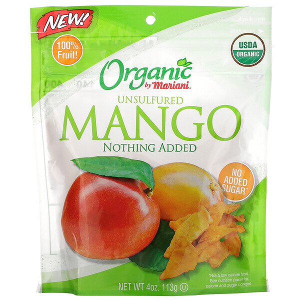Mariani Dried Fruit‏, Organic, Unsulfured Mango, 4 oz (113 g)