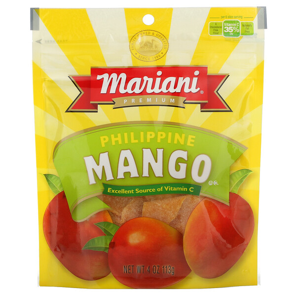 Mariani Dried Fruit‏, Philippine Mango, 4 oz (113 g)