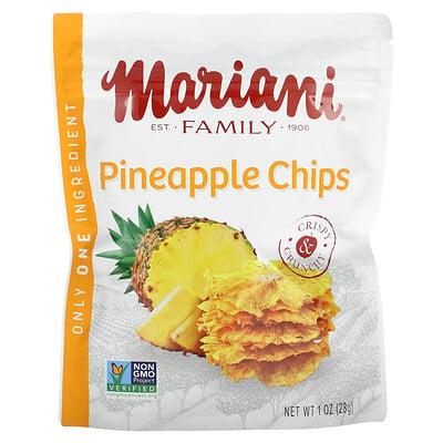 

Mariani Dried Fruit Ананасовые чипсы 28 г (1 унция)