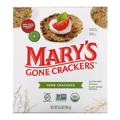 Купить Mary's Gone Crackers крекеры с травами, 184 г (6, 5 унции)