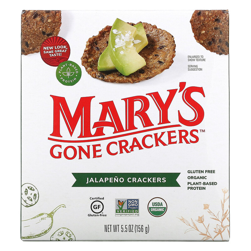 Mary's Gone Crackers, Jalapeno Crackers, 5.5 oz (156 g) iHerb