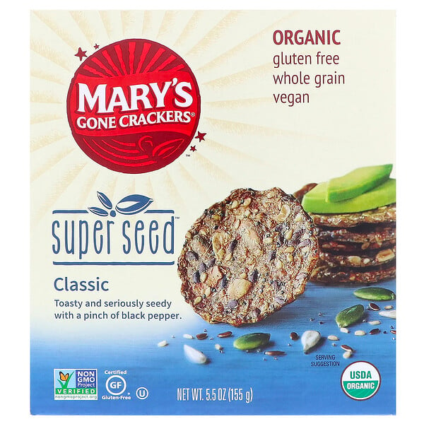 Mary's Gone Crackers‏, Organic, Super Seed Crackers, 5.5 oz (155 g)