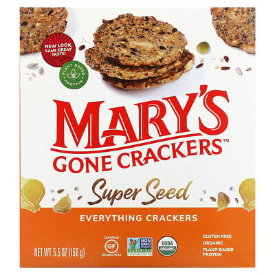 Mary's Gone Crackers Super Seed, зерновые крекеры, ассорти, 156 г (5,5 унции)