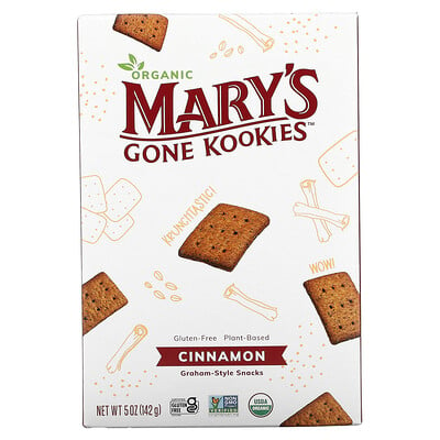 Купить Mary's Gone Crackers Graham Style Snack, Cinnamon, 5 oz (141 g)