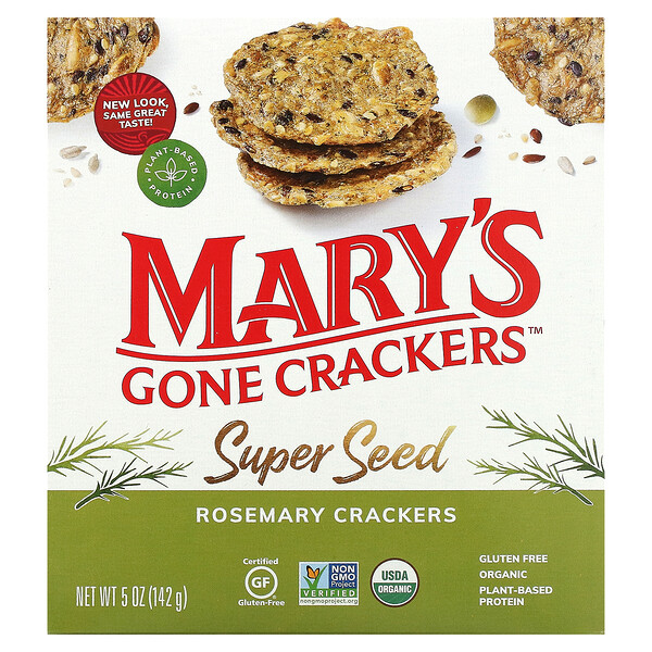 Super Seed Crackers, Rosemary, 5 oz (141 g)
