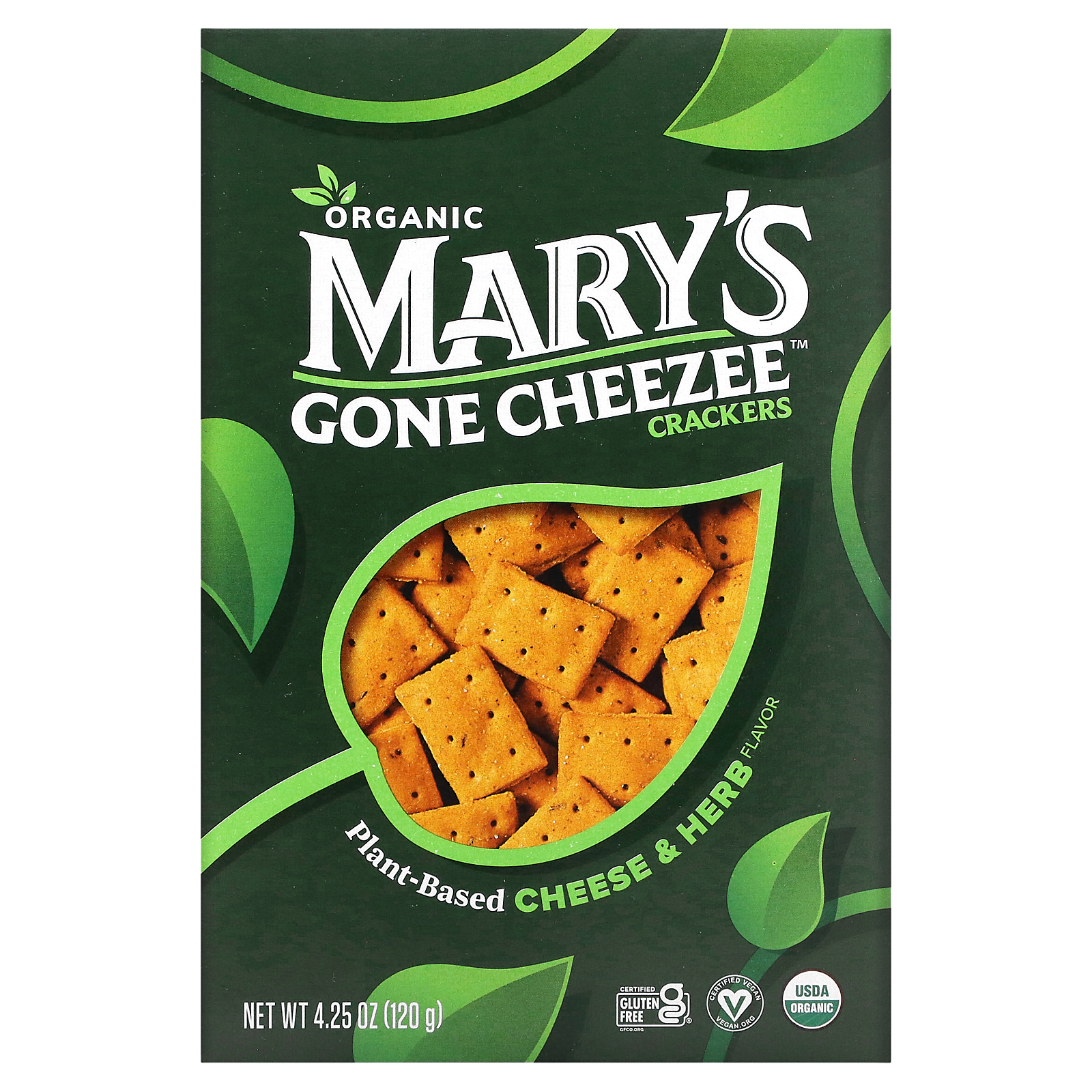 Mary's Gone Crackers, Mary's Gone Cheezee PlantBased Cheese & Herb, 4.