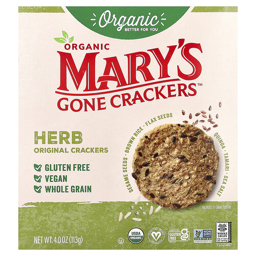 Mary's Gone Crackers Organic Herb Original Crackers, 4 oz (113 g)
