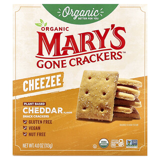 Mary's Gone Crackers, Biscuits croquants biologiques au fromage, Cheddar, 113 g