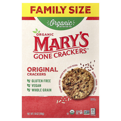Mary's Gone Crackers, Organic Original Crackers, Bio-Cracker, 198 g (7 oz.)