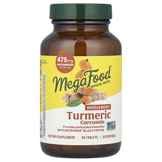 MegaFood, Curcumina de cúrcuma, 60 comprimidos