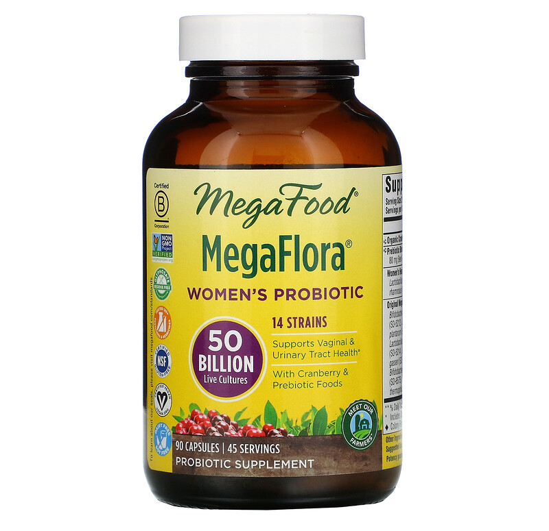 MegaFood, MegaFlora, Women's Probiotic, 90 Capsules iHerb