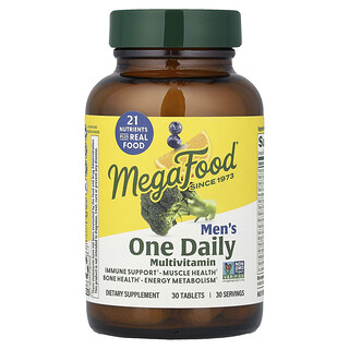 MegaFood, Suplemento para hombres, Un comprimido diario, 30 comprimidos