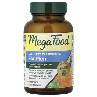 MegaFood, 男性每日一片复合维生素，30 片。