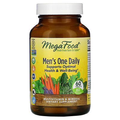 MegaFood Men's One Daily, витамины для мужчин, 60 таблеток