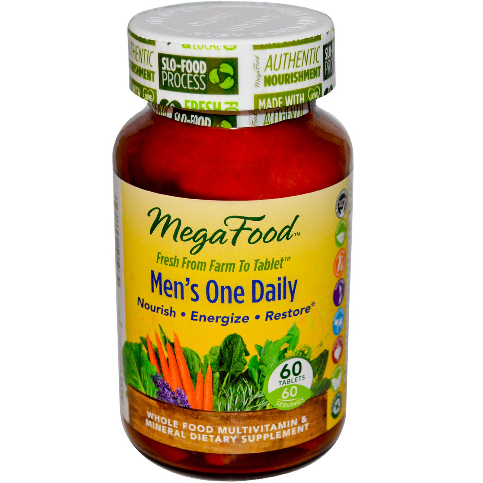 MegaFood, Ежедневный витамин для мужчин, без железа 60 таблеток