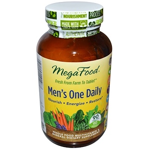 MegaFood, Ежедневные витамины для мужчин, без железа, 90 таблеток