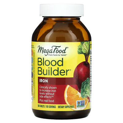 

MegaFood Blood Builder, железо, 180 таблеток