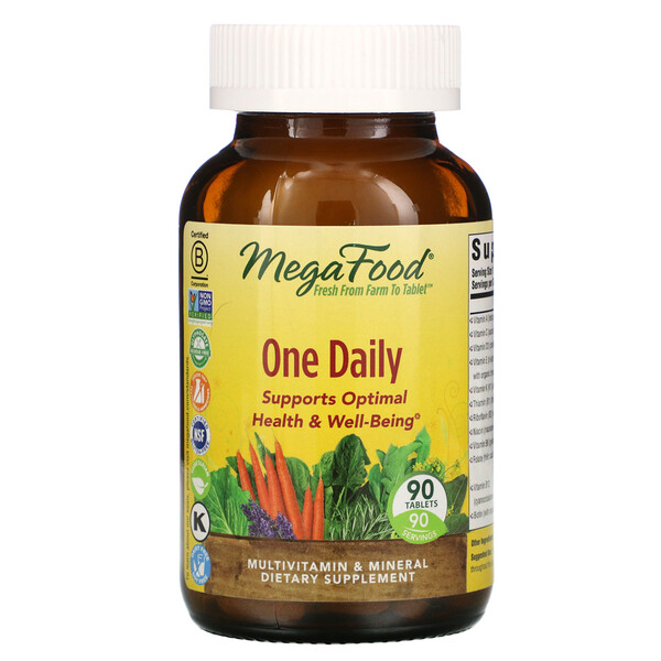 MegaFood, One Daily, Multivitamine, 90 Tabletten