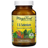 MegaFood, витамин E и селен, 60 таблеток