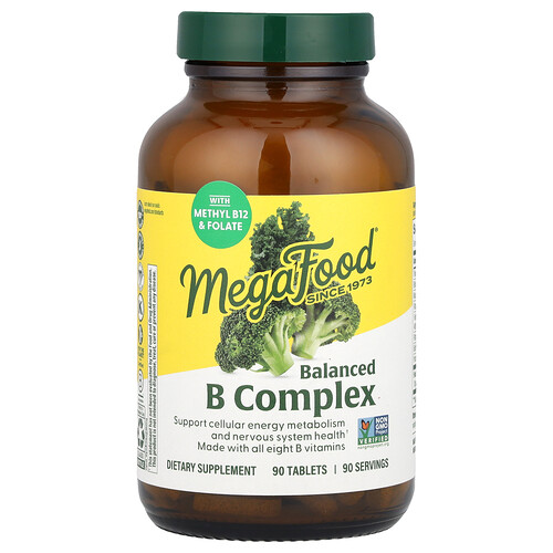 MegaFood, DailyFoods, Ausgewogener B-Komplex, 90 Tabletten