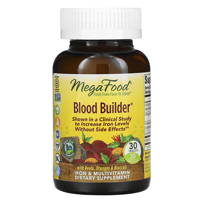 MegaFood Blood Builder, 30 таблеток