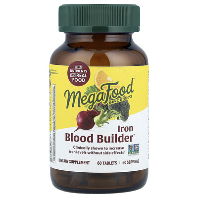 MegaFood, Blood Builder™, Hierro, 60 comprimidos