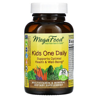 MegaFood, Kids One Daily, Multivitamine für Kinder, 30 Tabletten